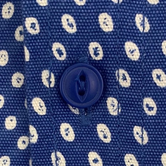 Altamont Shirt Mens Medium Blue Long Sleeve Button Up Preppy Skater Y2K Contrast - Picture 5 of 12